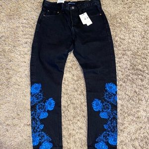 levi’s made and crafted embroidered jeans
